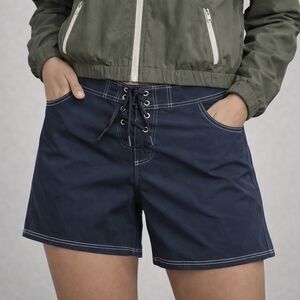 2/$20 Seafolly Navy Lace-Up Women's Swim Shorts